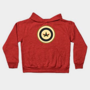 Vintage Superhero Style - Retro Aged Distressed Logo Kids Hoodie